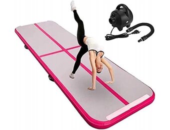 Airtrack Turnmat Roze - 10cm Hoogte 3M - Antislip & Pomp