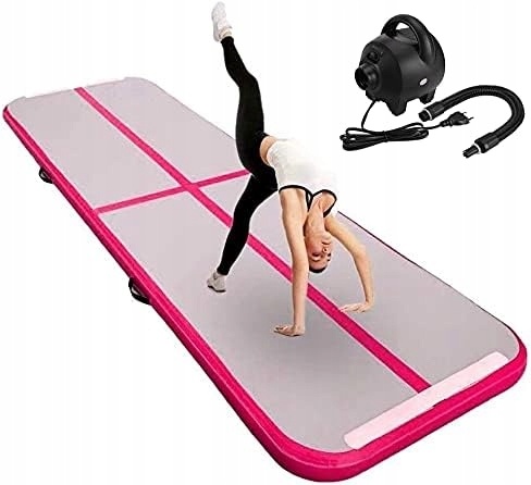Airtrack Turnmat Roze - 10cm Hoogte 3M - Antislip & Pomp