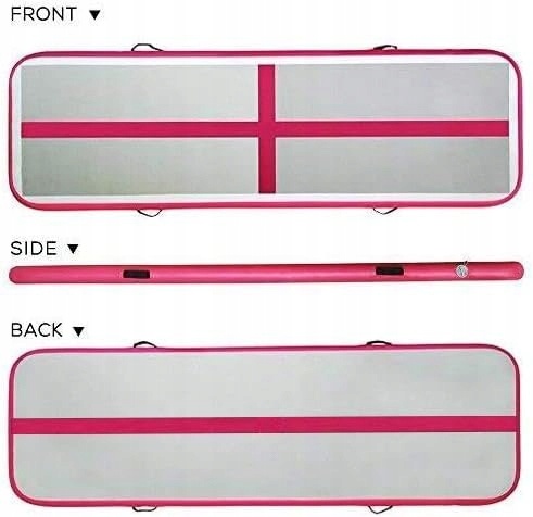 Airtrack Turnmat Roze - 10cm Hoogte 3M - Antislip & Pomp