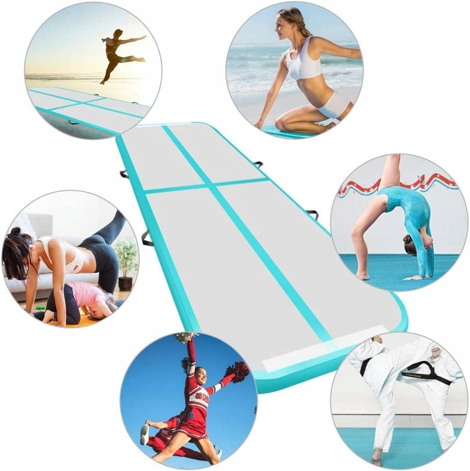 Airtrack Turnmat Roze - 10cm Hoogte 3M - Antislip & Pomp
