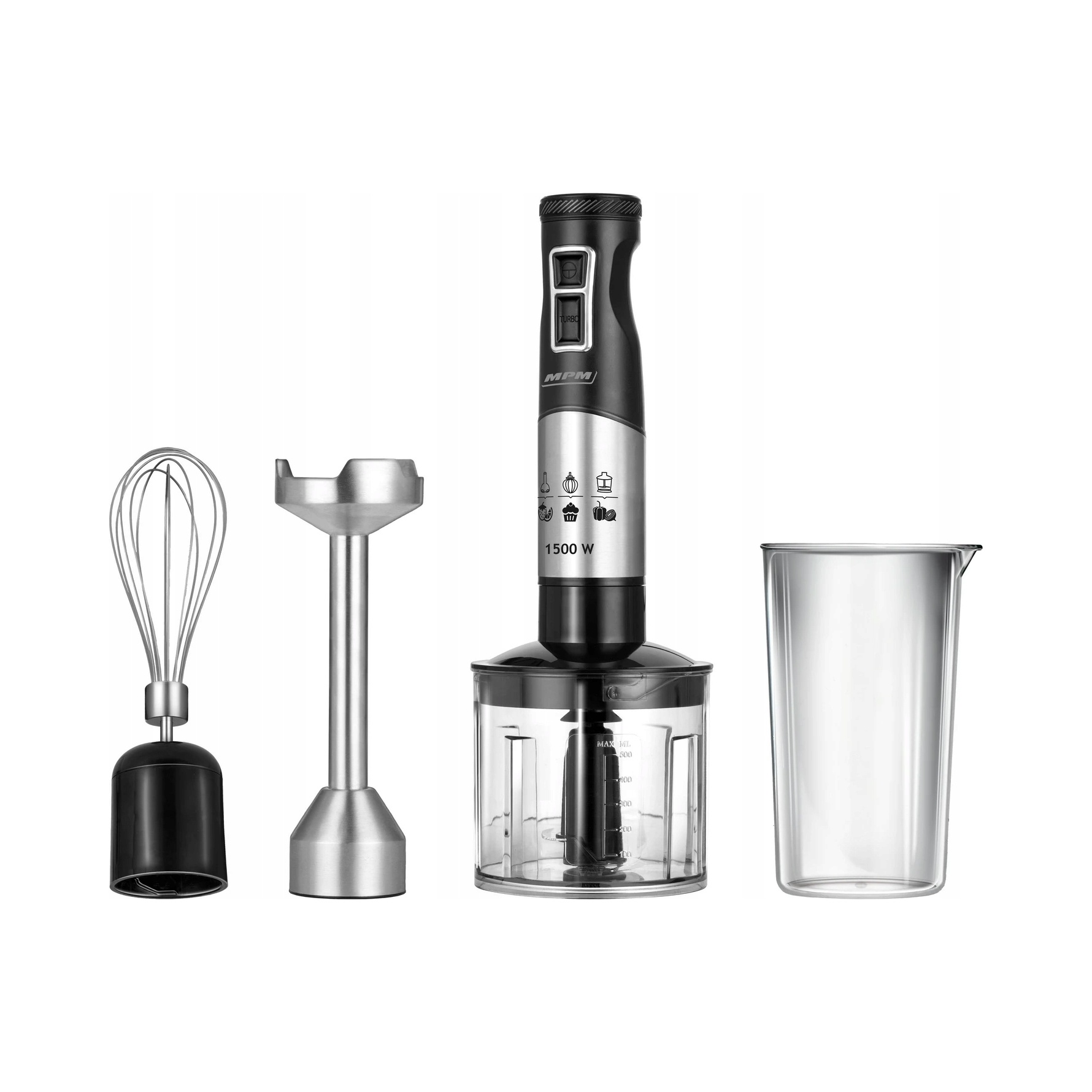 Krachtige Staafmixer 1500W Zwart | 53% Korting