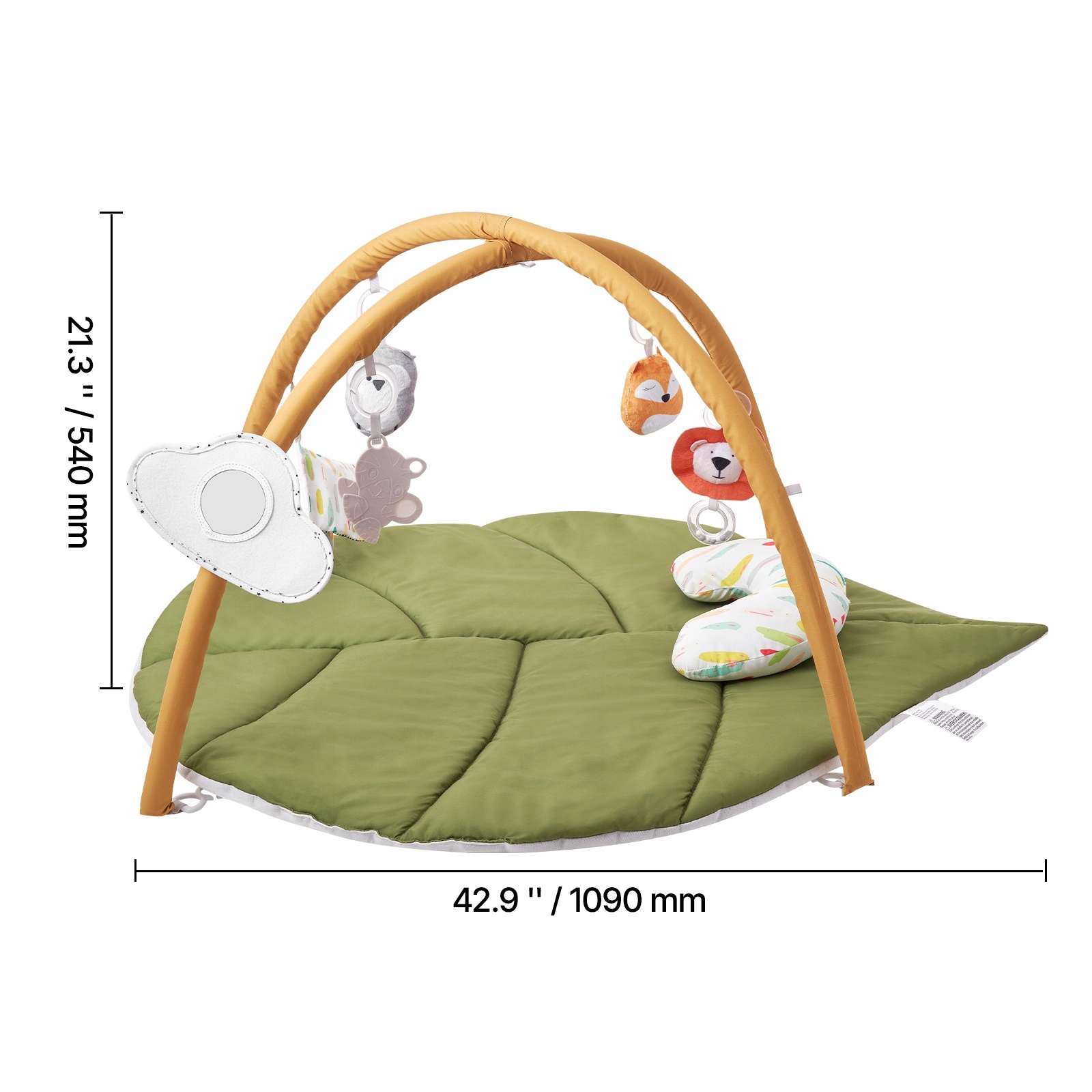Bladvormige Baby Speelmat met 6 Sensorisch Speelgoed, 46% Korting