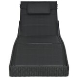 VidaXL Ligbed Poly Rattan & Textileen Zwart - 34% Korting!
