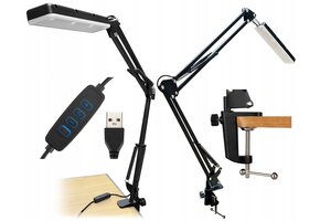 LED Bureaulamp met Verstelbare Arm | 3 Lichtkleuren | 10 Helderheid | 5.6W | MT224 | -32%