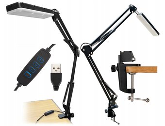 LED Bureaulamp met Verstelbare Arm | 3 Lichtkleuren | 10 Helderheid | 5.6W | MT224 | -32%