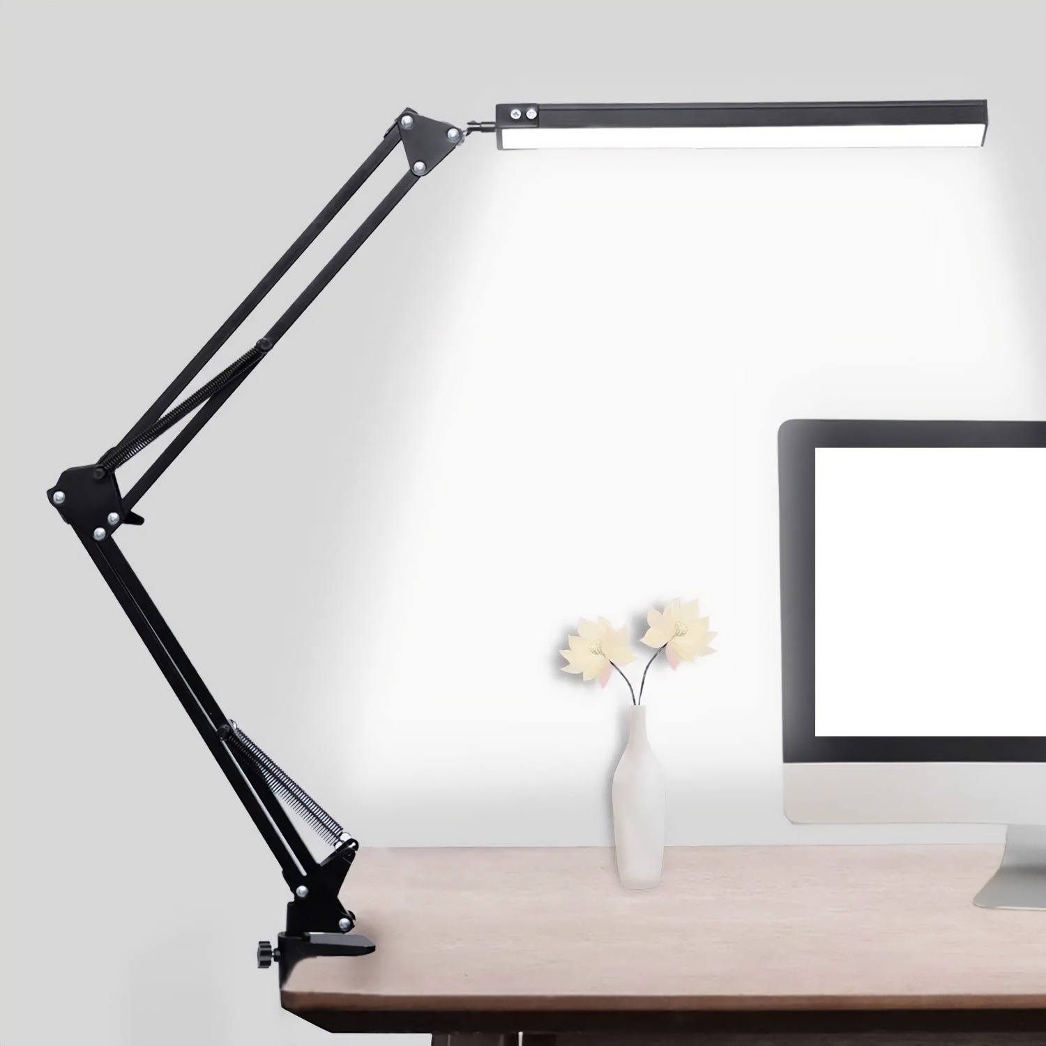 LED Bureaulamp met Verstelbare Arm | 3 Lichtkleuren | 10 Helderheid | 5.6W | MT224 | -32%