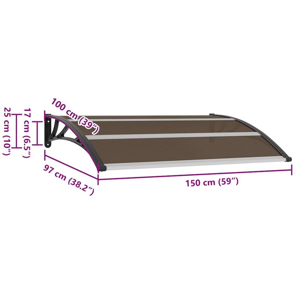 Deurluifel 150x100 cm PC Zwart - 35% Korting!