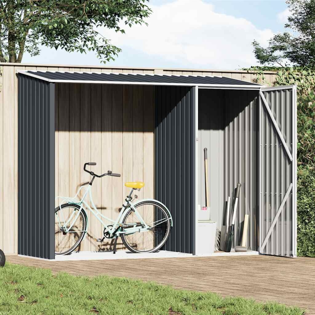 Brandhoutschuur Antraciet 245x98x159cm - Gegalvaniseerd Staal - 35% Korting