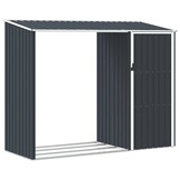 Brandhoutschuur Antraciet 245x98x159cm - Gegalvaniseerd Staal - 35% Korting