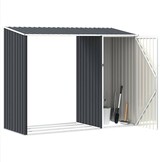 Brandhoutschuur Antraciet 245x98x159cm - Gegalvaniseerd Staal - 35% Korting