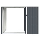 Brandhoutschuur Antraciet 245x98x159cm - Gegalvaniseerd Staal - 35% Korting