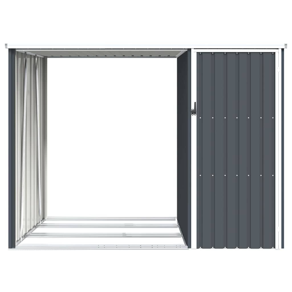 Brandhoutschuur Antraciet 245x98x159cm - Gegalvaniseerd Staal - 35% Korting