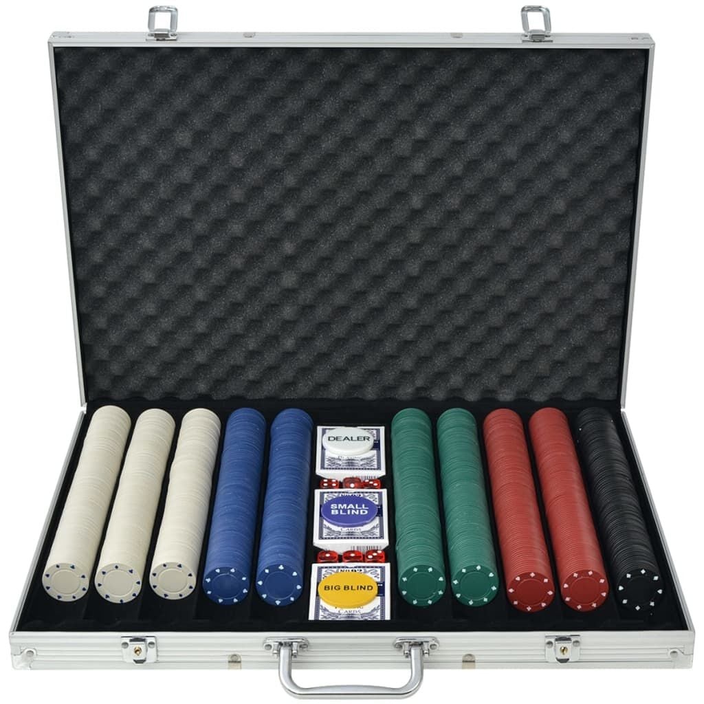 Pokerset 1000 Chips Aluminium Koffer - 34% Korting
