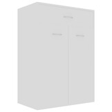 Schoenenkast met 1 lade & 2 deuren, wit - 35% Korting