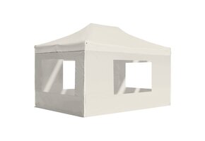 Opvouwbare Partytent 4,5x3m Aluminium Crème - 35% Korting
