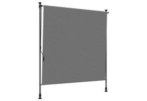 vidaXL Buiten Rolgordijn Lichtgrijs 200x270 cm - 35% Korting!