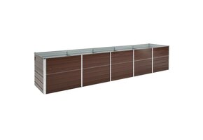 Verhoogde Plantenbak Staal 400x80x77cm Bruin - 35% Korting