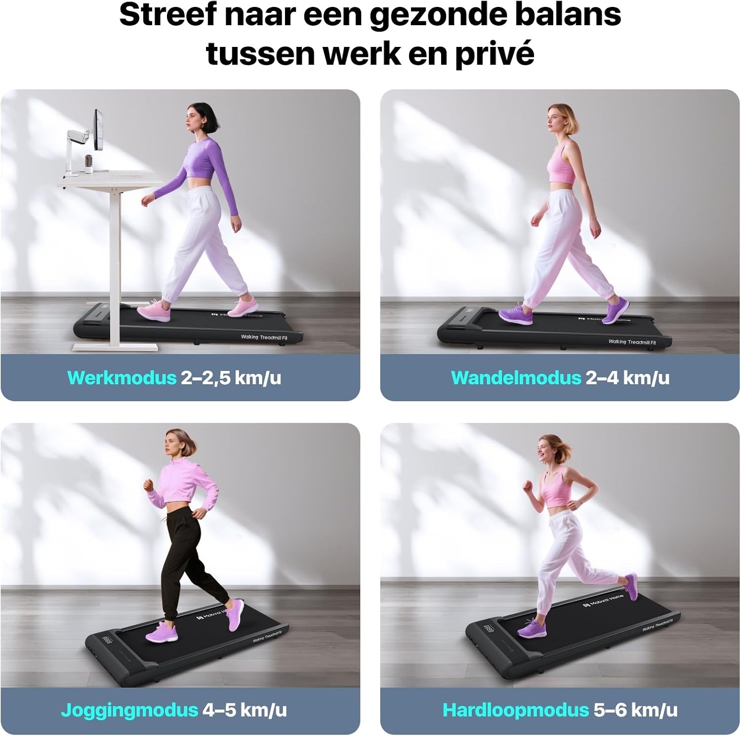 Compacte Loopband voor Onder Bureau - 35% Korting