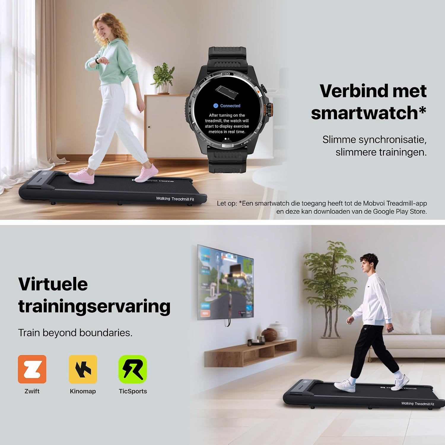 Compacte Loopband voor Onder Bureau - 35% Korting