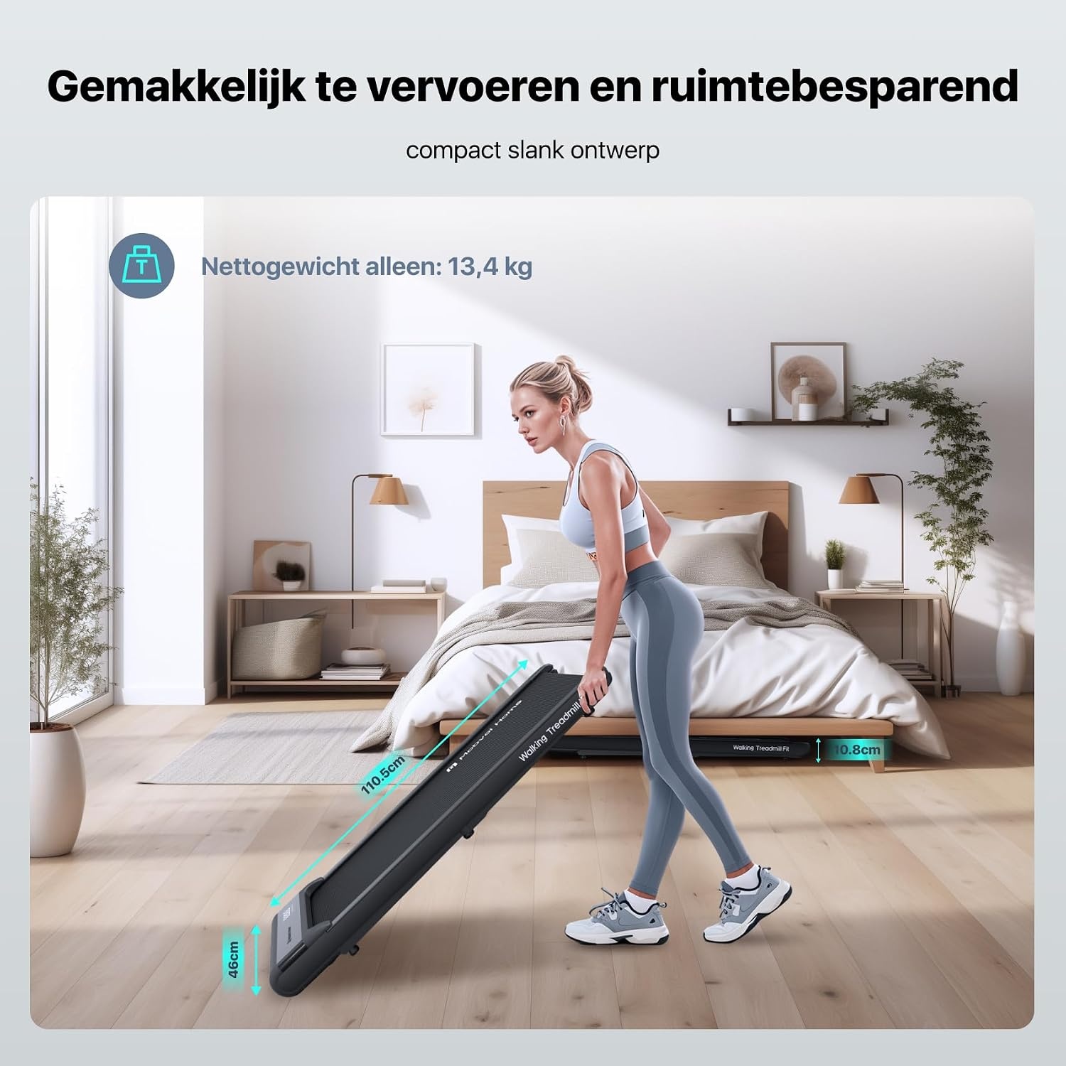 Compacte Loopband voor Onder Bureau - 35% Korting