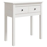 vidaXL Wandtafel Grenenhout Wit - 70x35x75 cm - 35% Korting