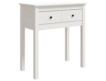 vidaXL Wandtafel Grenenhout Wit - 70x35x75 cm - 35% Korting