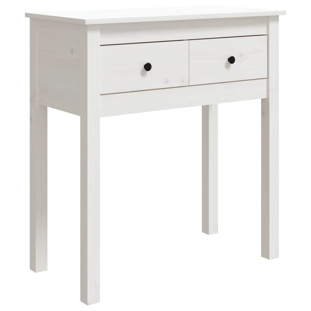 vidaXL Wandtafel Grenenhout Wit - 70x35x75 cm - 35% Korting