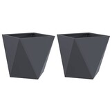 2x VidaXL Plantenbak Staal Antraciet 50cm - 34% Korting