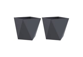 2x VidaXL Plantenbak Staal Antraciet 50cm - 34% Korting