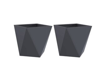 2x VidaXL Plantenbak Staal Antraciet 50cm - 34% Korting