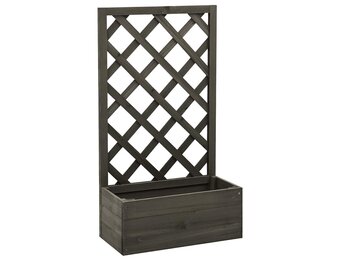 Latwerkplantenbak Vurenhout Grijs 50x25x90cm - Nu 33% Korting