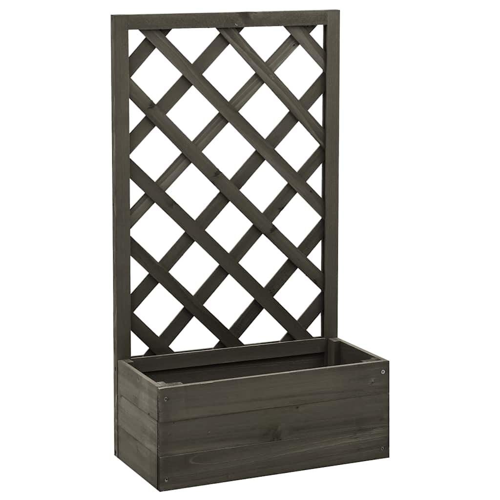 Latwerkplantenbak Vurenhout Grijs 50x25x90cm - Nu 33% Korting