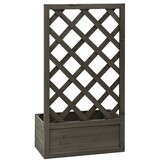 Latwerkplantenbak Vurenhout Grijs 50x25x90cm - Nu 33% Korting