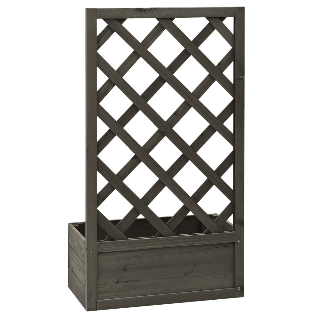 Latwerkplantenbak Vurenhout Grijs 50x25x90cm - Nu 33% Korting