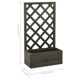 Latwerkplantenbak Vurenhout Grijs 50x25x90cm - Nu 33% Korting