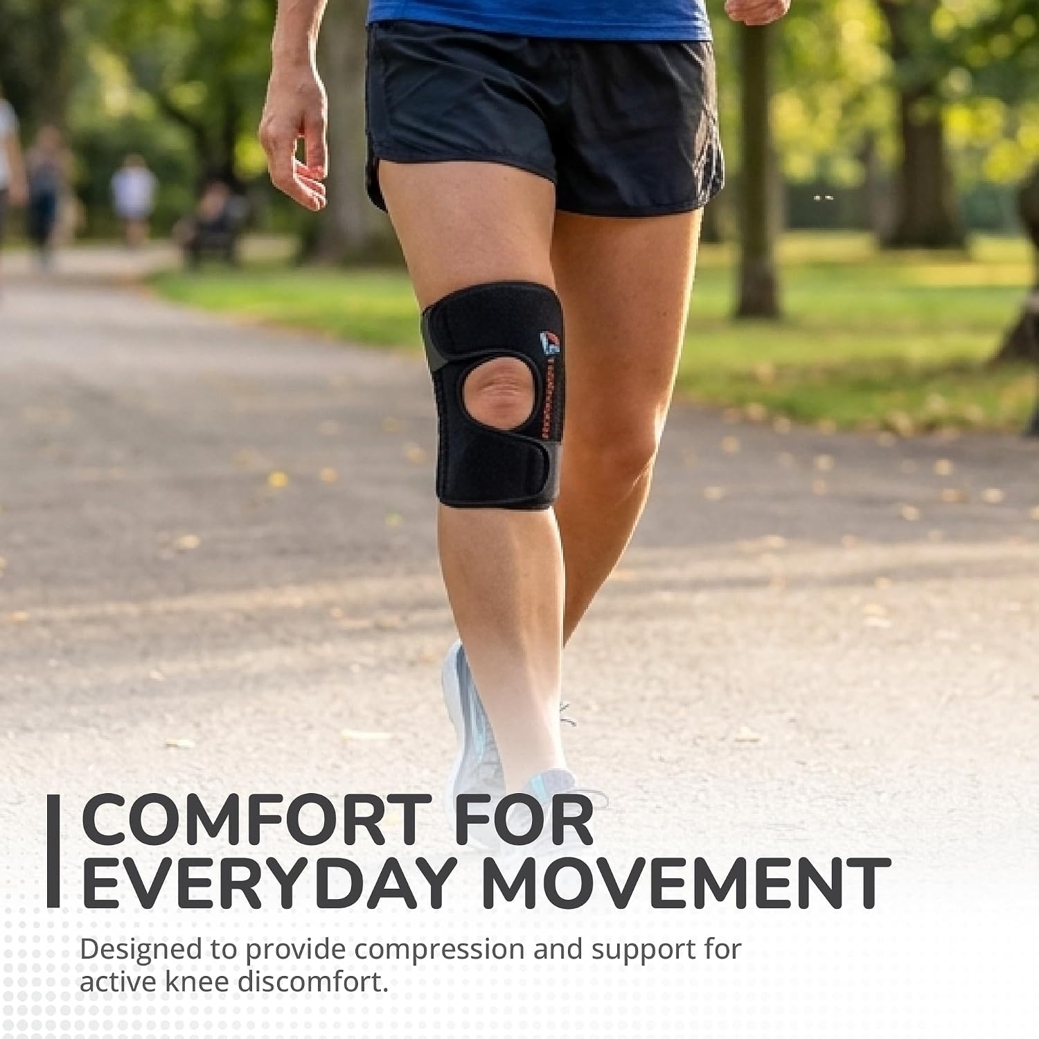 Stabiliserende Kniebrace Sport | Verstelbaar | Zwart (2 maten) | 29% Korting