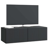 vidaXL Wandbeugel TV-kast 98x41x30 cm Zwart - 34% Korting