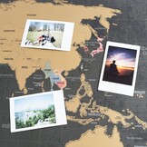 Kras Wereldkaart Zwart (84x58cm) + Duitsland Kraskaart A4 - 28% Korting!