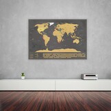 Kras Wereldkaart Zwart (84x58cm) + Duitsland Kraskaart A4 - 28% Korting!