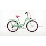 Meisjesfiets 26 inch, Mintgroen met Roze Accent, 7 Versnellingen - 35% Korting