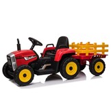 Elektrische Kinder Tractor Rood met Aanhanger - 35% Korting