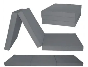 Opvouwbaar Logeermatras 195x80x15cm Grijs | Camper & Caravan Matras | 34% Korting