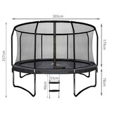 Trampoline 305 cm met Veiligheidsnet & Ladder | 36% Korting