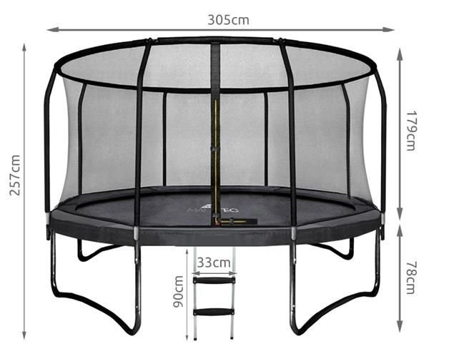 Trampoline 305 cm met Veiligheidsnet & Ladder | 36% Korting