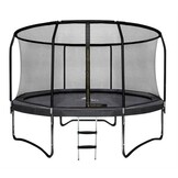 Trampoline 244 cm Zwart met Net & Ladder - 25% Korting