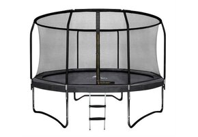 Trampoline 244 cm met Veiligheidsnet & Ladder - Zwart (32% Korting)