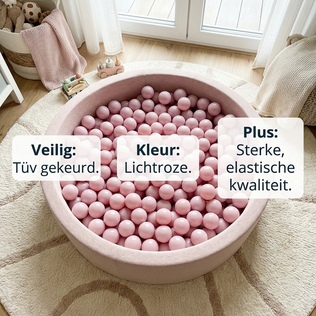 1000 Licht Roze Ballenbak Ballen 70mm - Sterke Kwaliteit & Veilig