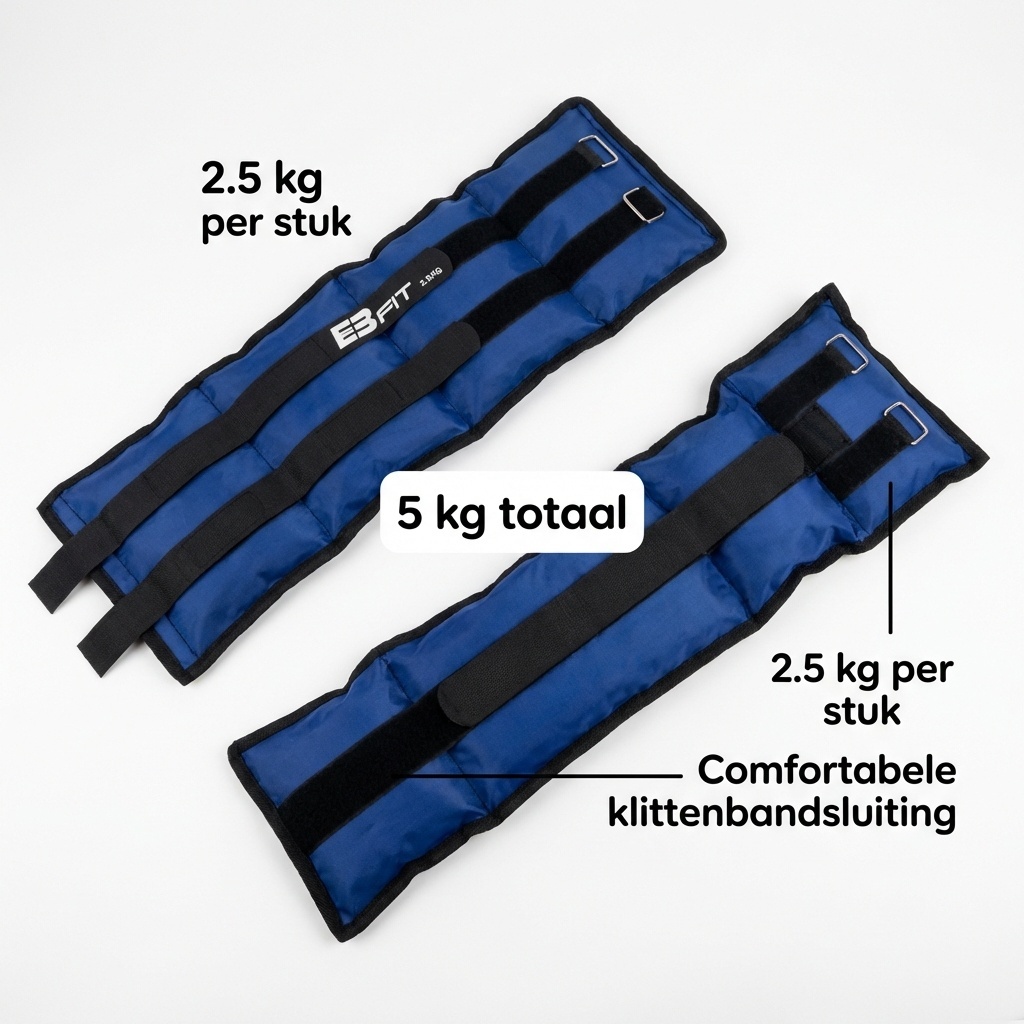 Enkel- & Polsgewichten 5 kg Blauw - 31% Korting