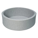 Grijze Ronde Ballenbak 90x30 cm - Sweatstof - Incl. 200 Pastel Ballen - Vanaf 1 Jaar - 34% Korting