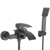 Badkraan met Handdouche Zwart | Waterval Uitloop | 34% Korting